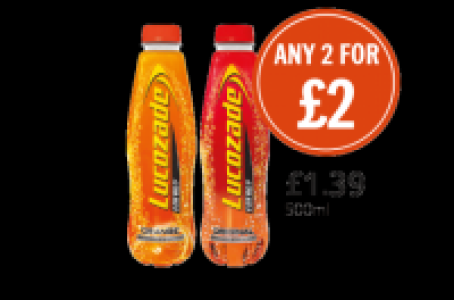Lucozade Energy Orange and Original £2.00