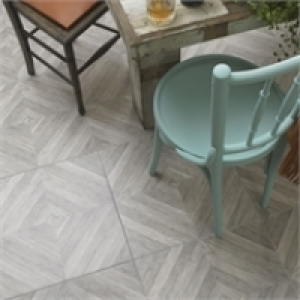Homebase  Feature Floors Parquet Beige 498x498mm Floor Tile - 4 pack