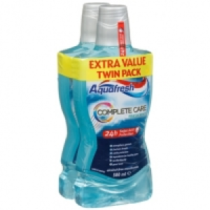 Aquafresh Complete Care Mouthwash 2 x 500ml - Fresh Mint £2.49