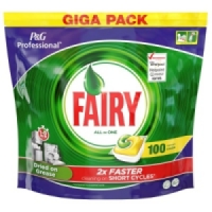 P&g Professional Fairy Professional Dishwasher Capsules All In One Lemon x 10