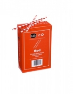 Straight Paper Straw Red x 210