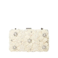 Debenhams  Dorothy Perkins - Ivory floral box clutch bag