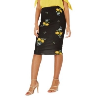 Debenhams  Dorothy Perkins - Black and yellow floral pencil skirt