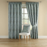 Debenhams  Montgomery - Duck egg Pollen fully lined curtains with pen