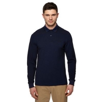 Debenhams  Fred Perry - Big and tall blue embroidered logo long sleeve 