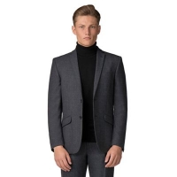 Debenhams  Ben Sherman - Charcoal speckle tailored fit jacket