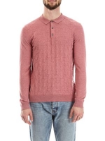 Debenhams  Burton - Pink textured polo shirt