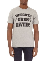 Debenhams  Burton - Grey weights over dates slogan t-shirt