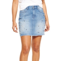 BargainCrazy  V by Very Pearl Detail Denim Mini Skirt