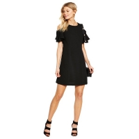 BargainCrazy  V by Very Petite Cold Shoulder Woven Dress