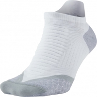 InterSport Nike Adults Elite Cushioned No-Show Tab White Running Sock
