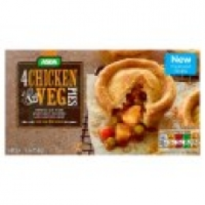 4 Chicken & Veg Pies £2.00