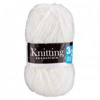 Poundland  Double Knit Yarn White Sparkle 50g