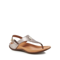 Debenhams  Strive - Metallic leather Tropez ankle strap sandals