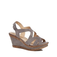 Debenhams  Good for the Sole - Grey suedette Gilly high heel wide fit