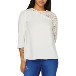 Debenhams  Dorothy Perkins - Ivory lace insert top