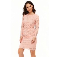 Debenhams  Wallis - Pink lace ruche side dress