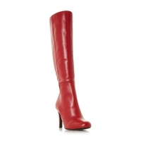 Debenhams  Dune - Red leather St lucia high stiletto heel over the kn
