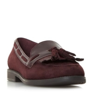 Debenhams  Dune - Maroon Goodness tassel loafers