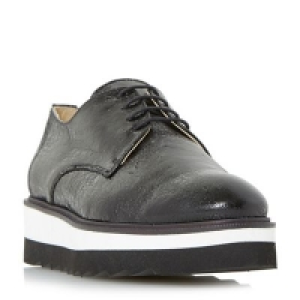 Dune - Black Faryl lace up flatform shoes