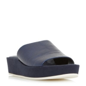 Dune - Navy Kallie flatform mule slider sandals