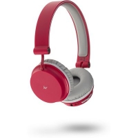Debenhams  KitSound - Red Metro over ear wireless bluetooth headphone