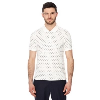 Debenhams  Ben Sherman - White geometric floral print polo shirt