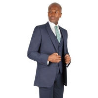 Debenhams  Racing Green - Blue pick and pick tailored fit 2 button suit