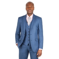 Debenhams  Racing Green - Bright blue pick and pick tailored fit 2 butt