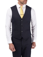 Debenhams  Burton - Navy tailored fit pin dot waistcoat