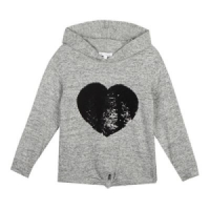 bluezoo - Girls grey sequinned heart hoodie £11.20