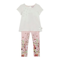 Debenhams  Baker by Ted Baker - Girls white butterfly applique top and