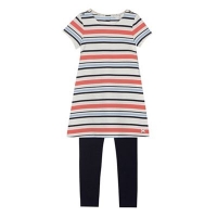 Debenhams  J by Jasper Conran - Girls red striped jersey dress and leg