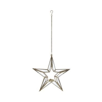 Debenhams  Home Collection - Gold Hygge hanging star tea light holder