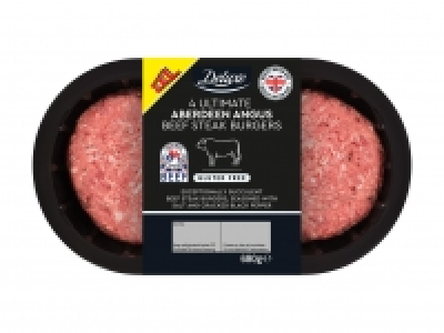 Lidl  Deluxe XXL 4 Ultimate Aberdeen Angus Beef Steak Burgers