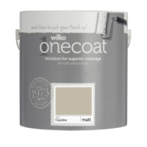 Wilko One Coat Matt Emulsion Paint Coastline 2.5L £12.00
