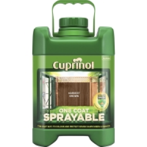 Cuprinol One Coat Sprayable Harvest Brown 5L &pound;12.00