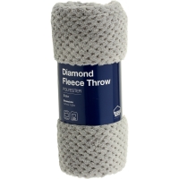 BigW  House & Home Diamond Fleece Throw - Slate