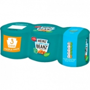 HEINZ BEANZ NO ADDED SUGAR 3 PACK £1.00
