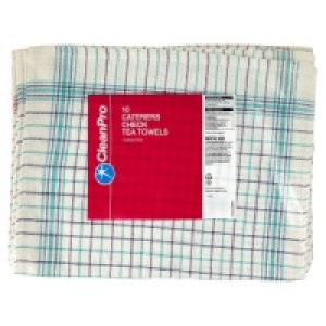 Makro  Clean Pro 10 Caterers Check Tea Towels 44cm x 70cm