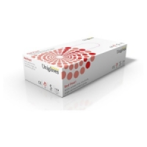 Red Nitrile PF Gloves Med