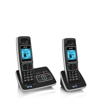 Debenhams  BT - Black 6500 twin DECT telephone with answering machine &