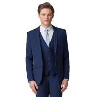 Debenhams  Occasions - Bright blue plain slim fit jacket