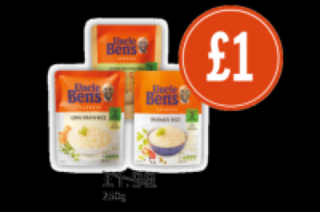 Uncle Bens Express Rice Golden Vegetables, Long Grain and B £1.00