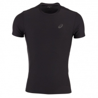 InterSport Asics Mens Short Sleeved Black Running T-Shirt