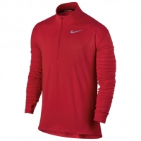 InterSport Nike Mens Dry Element Half Zip Red Running Top