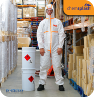InExcess  Chemsplash Pro +4 Anti-Static Chemical Coverall With Hood