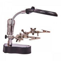 tofs  Helping Hand Magnifier Set and Soldering Stand with LED