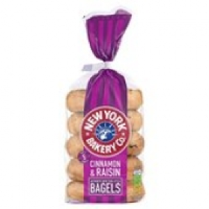 New York Bakery Co. Cinnamon & Raisin Bagels £1.60