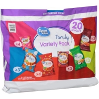 Walmart  Great Value Family Variety Pack Snacks, Tortilla, Corn, Pota